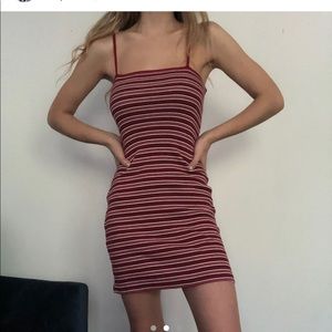 brandy melville red striped dress, worn once